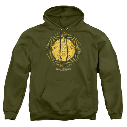 Game Of Thrones Tyrell Burst Logo Mens Hoodie Military Green Officially Licensed