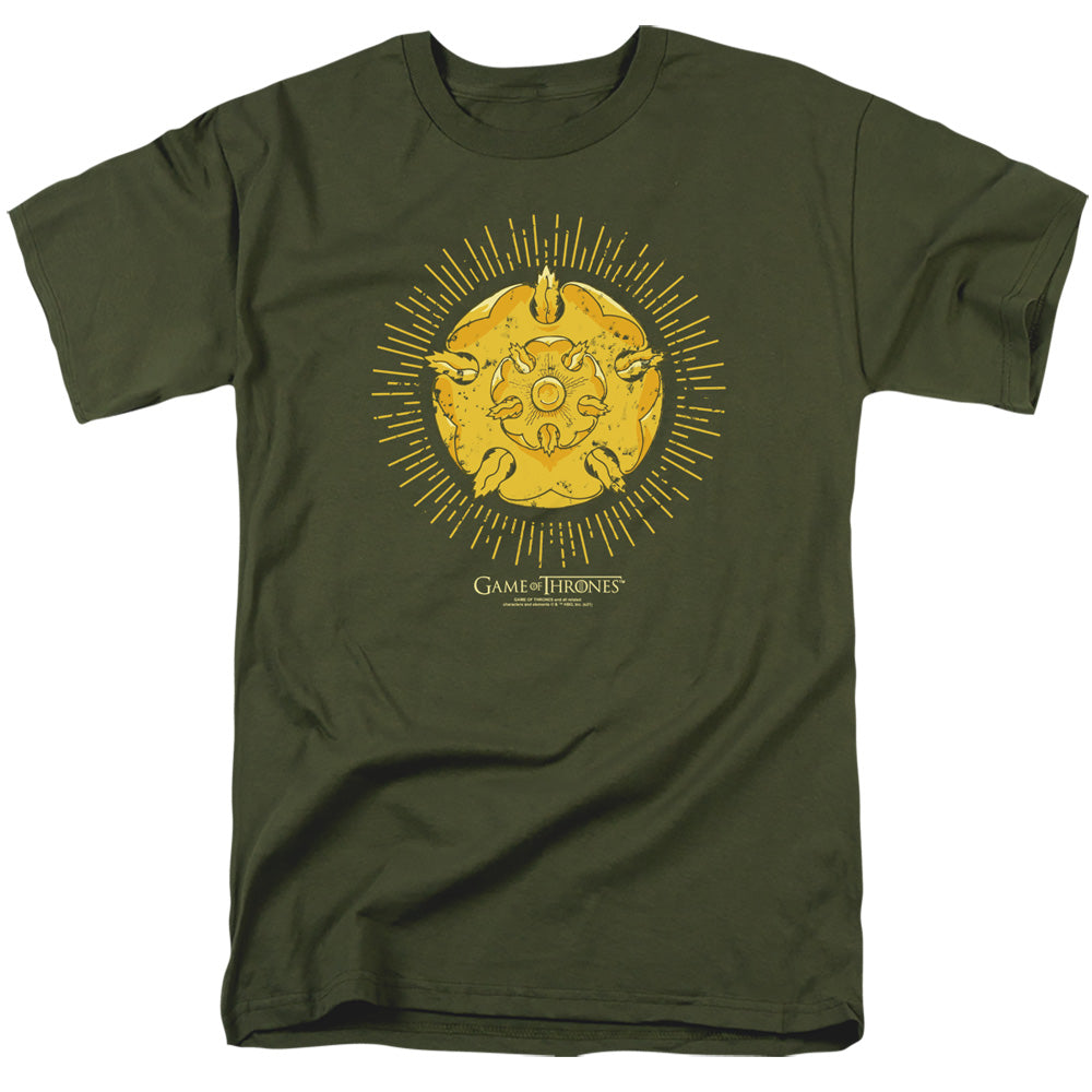Game Of Thrones Tyrell Burst Logo Mens T Shirt Military Green Officially Licensed