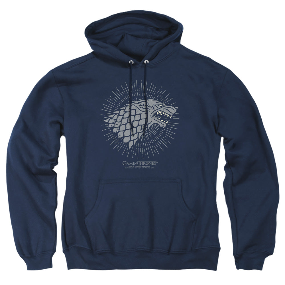 Game Of Thrones Stark Burst Sigils Mens Hoodie Navy Officially Licensed