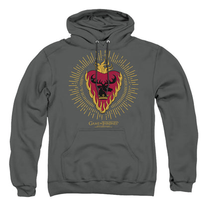 Game Of Thrones Stannis Baratheon Burst Sigils Mens Hoodie Charcoal Officially Licensed