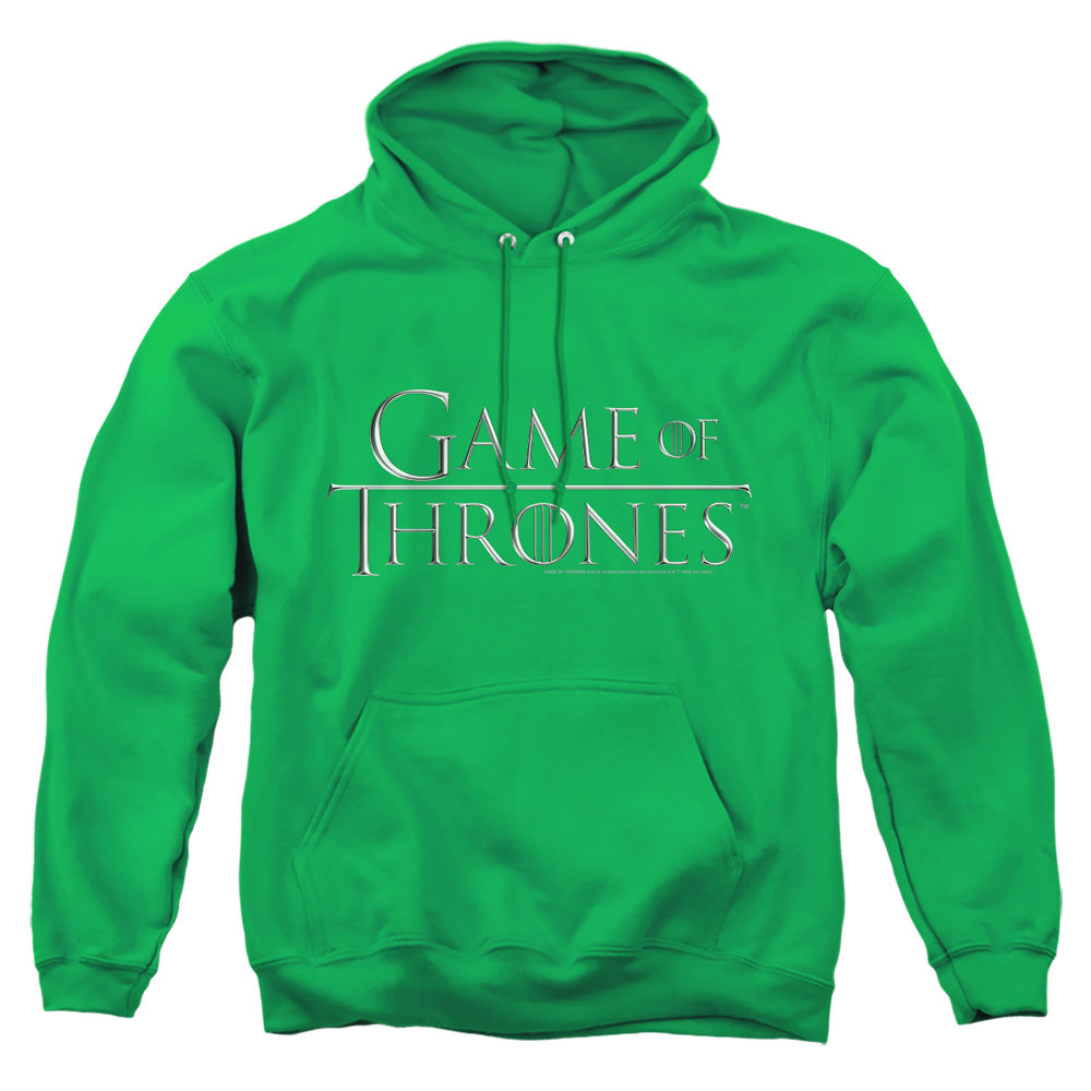 Game Of Thrones Chrome Logo Mens Hoodie Kelly Green Officially Licensed