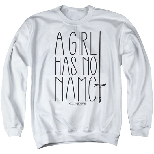Game Of Thrones No Name Mens Crewneck Sweatshirt White Officially Licensed
