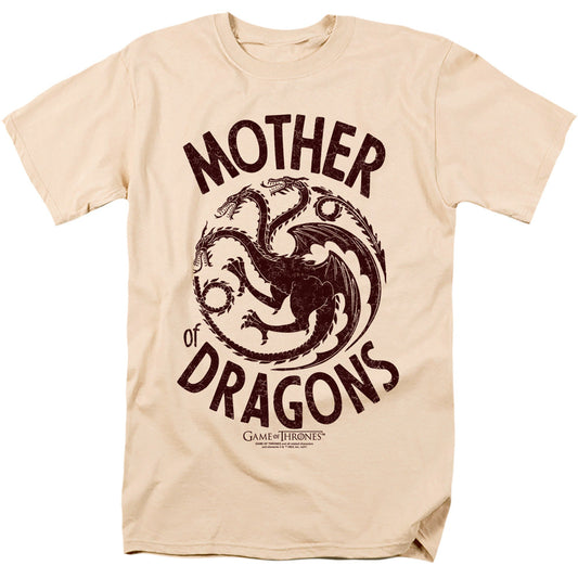 Game Of Thrones Mother Of Dragons Mens T Shirt Cream Officially Licensed