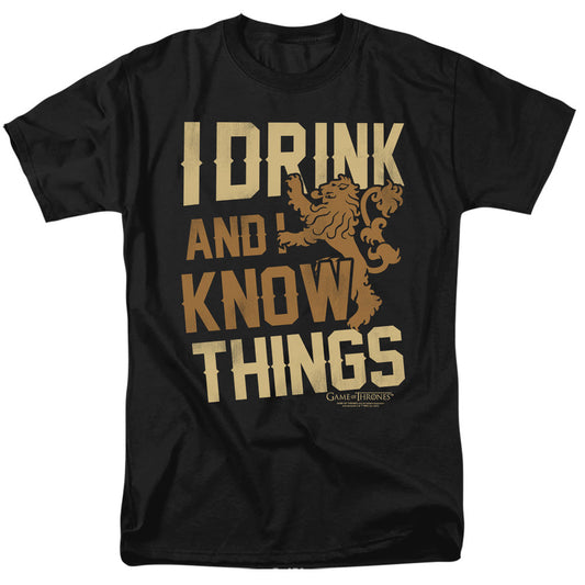 Game Of Thrones Know Things Mens T Shirt Black Officially Licensed