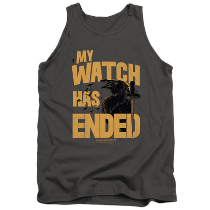 Game Of Thrones My Watch Has Ended Mens Tank Top Shirt Charcoal Officially Licensed