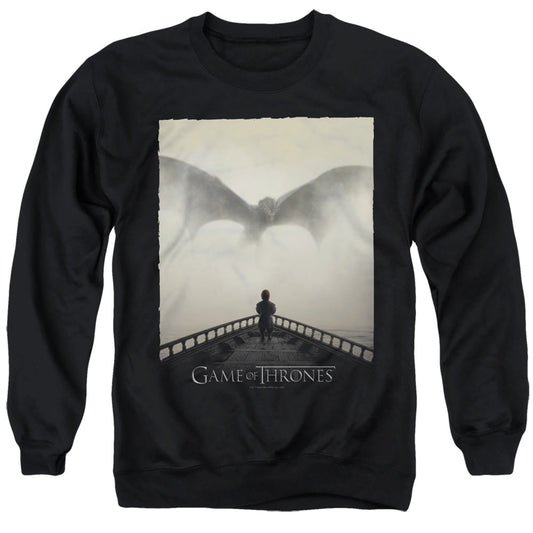 Game Of Thrones Dragon 1 Mens Crewneck Sweatshirt Black Officially Licensed