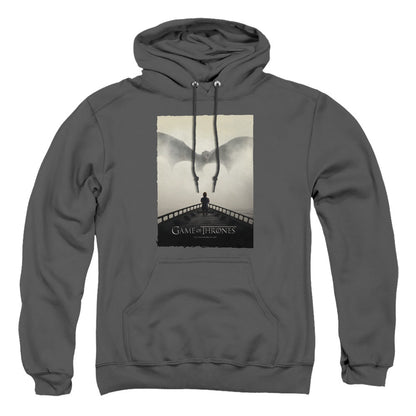 Game Of Thrones Dragon 2 Mens Hoodie Charcoal Officially Licensed