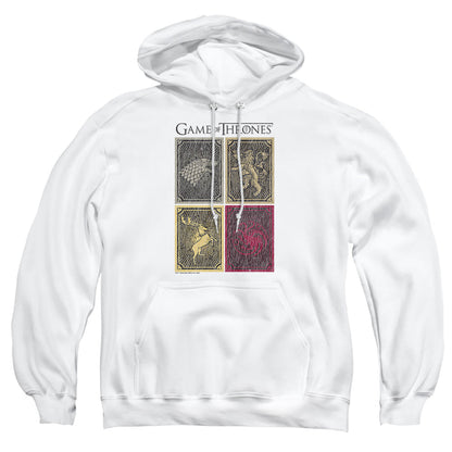 Game Of Thrones House Squares Mens Hoodie White Officially Licensed