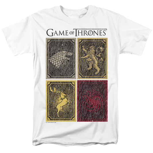 Game Of Thrones House Squares Mens T Shirt White Officially Licensed