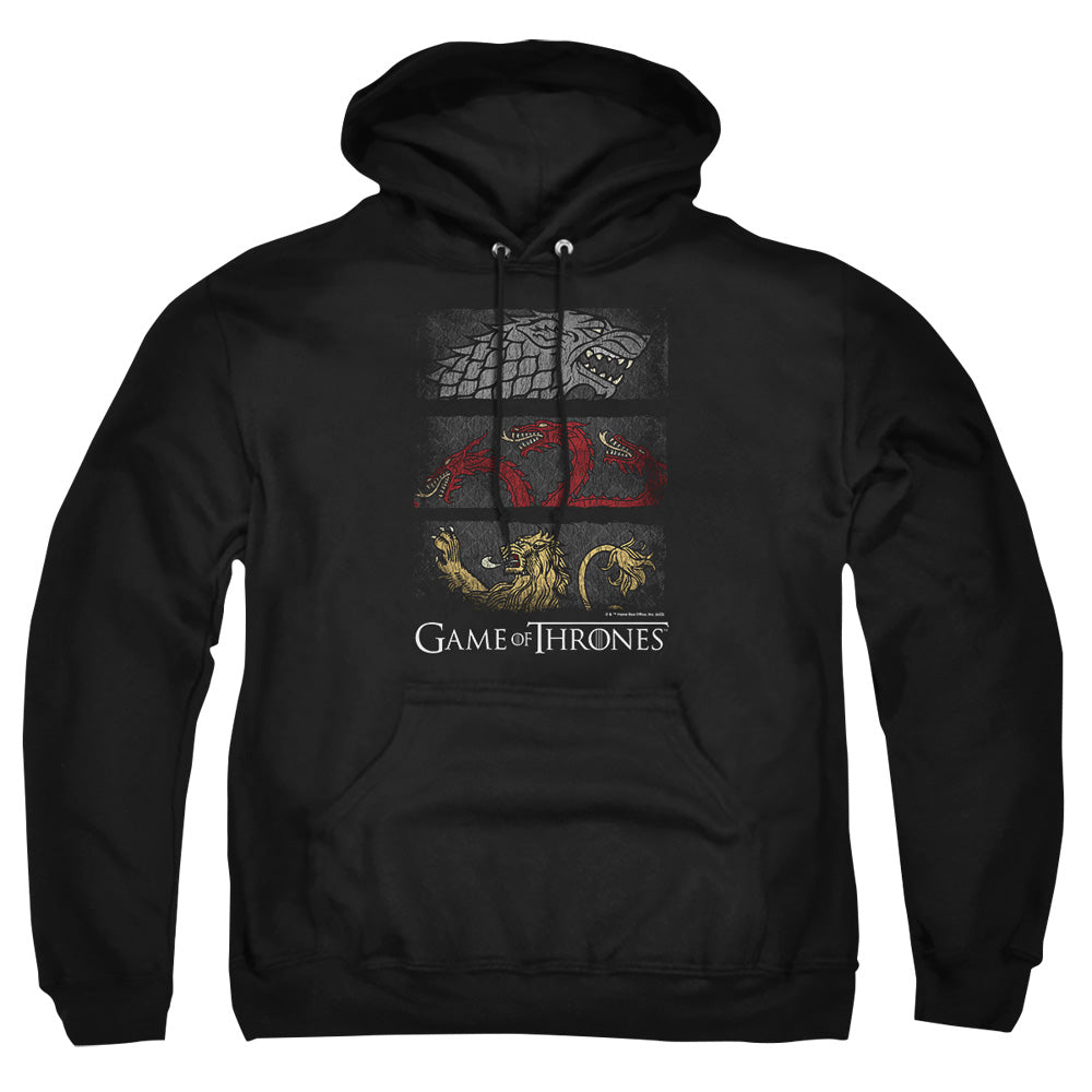 Game Of Thrones Sigil Banners Mens Hoodie Black Officially Licensed