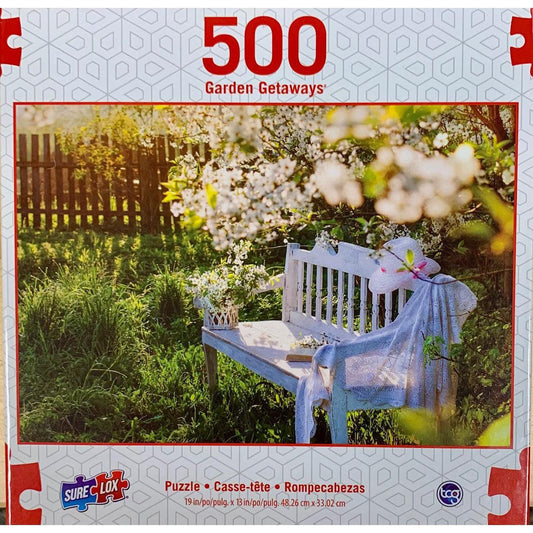 Garden Bench Garden Getaways 500 Piece Jigsaw Puzzle Sure Lox