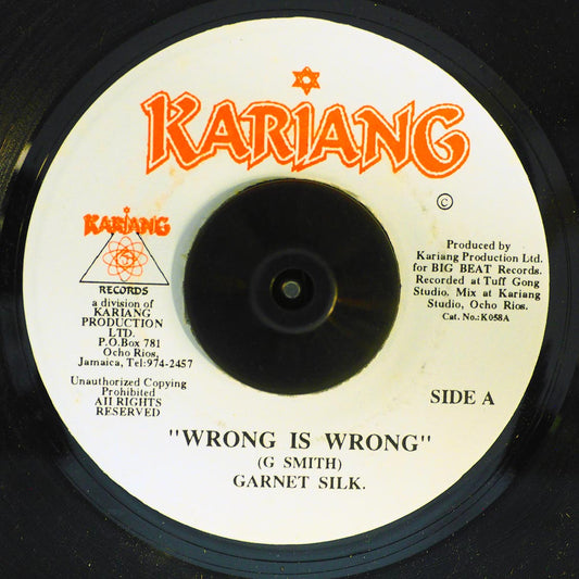 Garnet Silk - Wrong Is Wrong [1995 New Vinyl Record 7" Single]