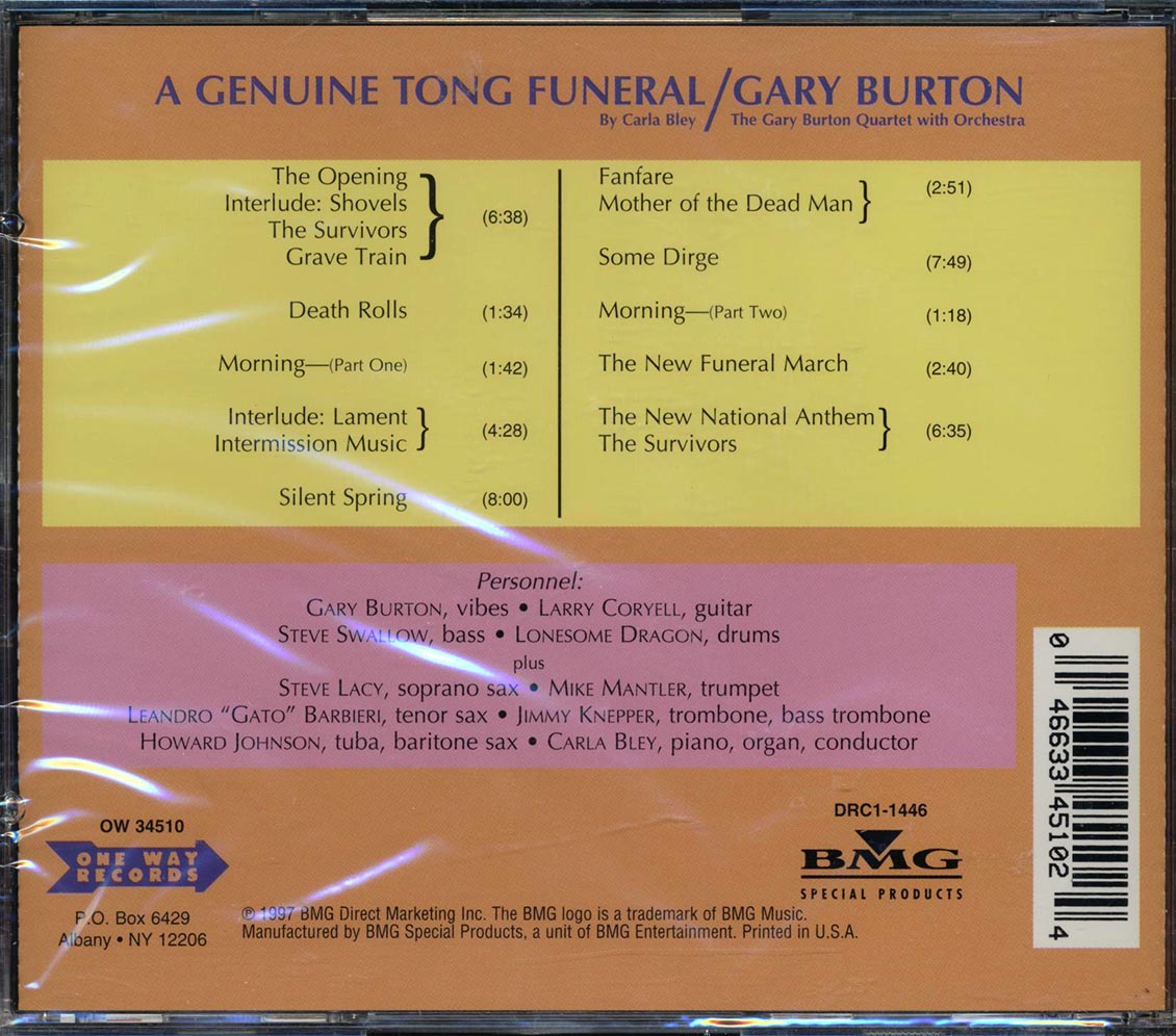 Gary Burton Quartet - A Genuine Tong Funeral [1997 Reissue] [New CD]