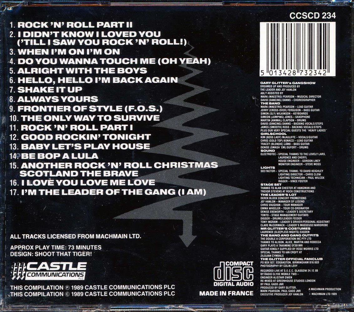Gary Glitter's Gangshow - The Gang, The Band, The Leader [1989 New CD]