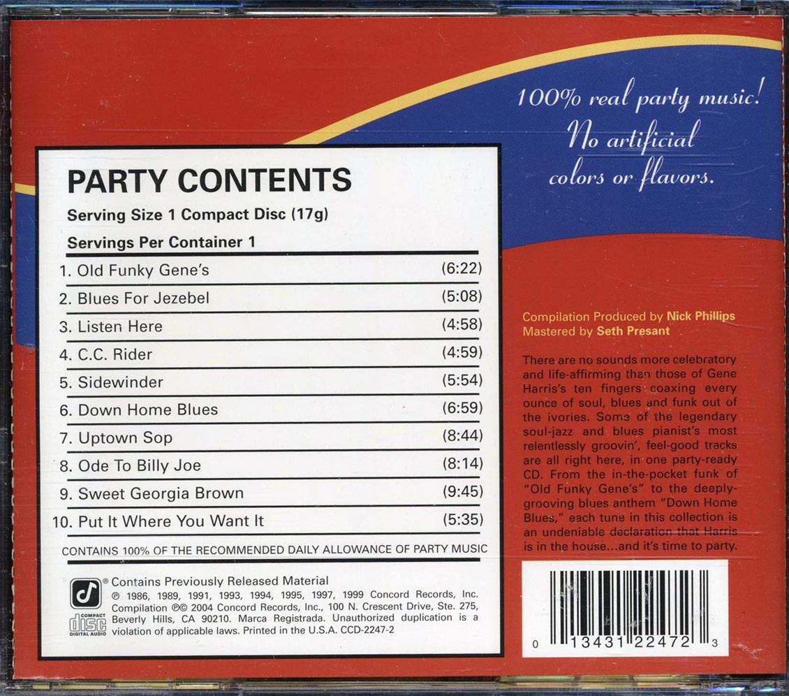 Gene Harris - Instant Party [2004 Compilation] [New CD]