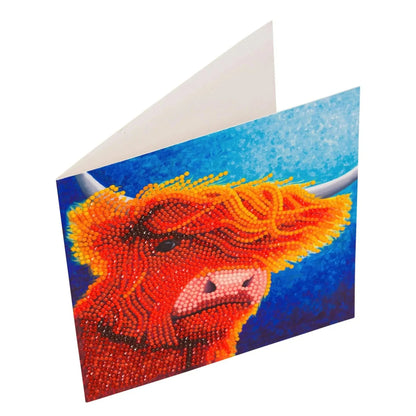 Gentle Soul Highland Cow Crystal Art Card Kit Craft Buddy