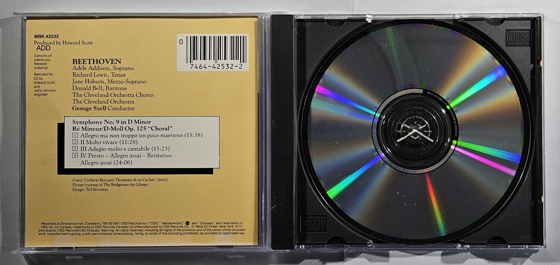 George Szell - Beethoven: Symphony No. 9, "Choral" [1988 Reissue] [Used CD]