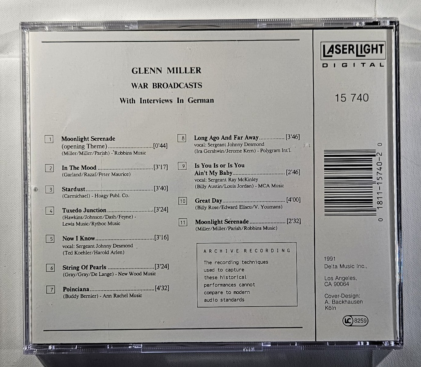 Glenn Miller - War Broadcasts With Interviews in German [1991 Mono] [Used CD]