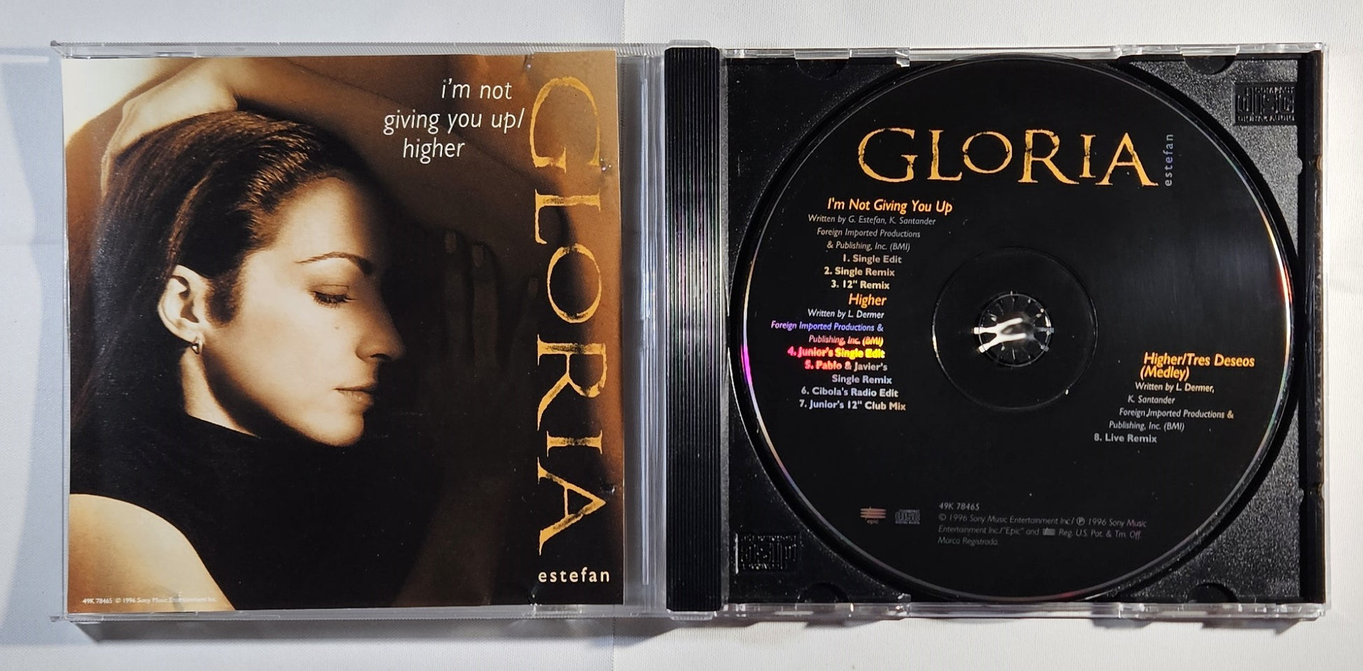 Gloria Estefan - I'm Not Giving You Up / Higher [1996 Used CD Single]