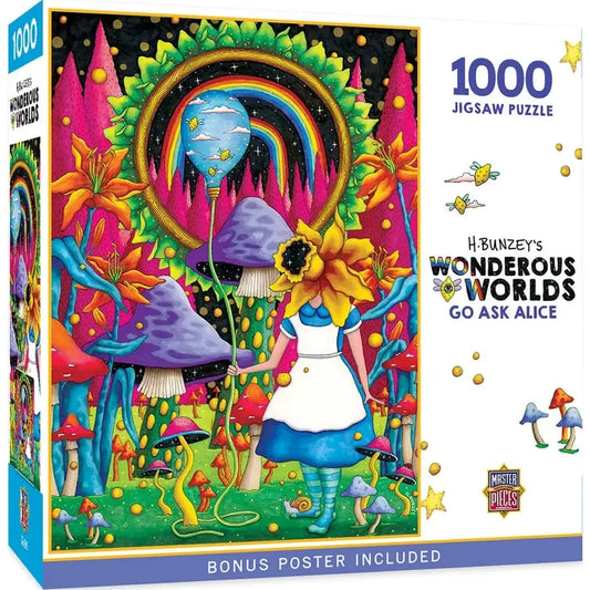 Go Ask Alice Wonderous Worlds 1000 Piece Jigsaw Puzzle MasterPieces