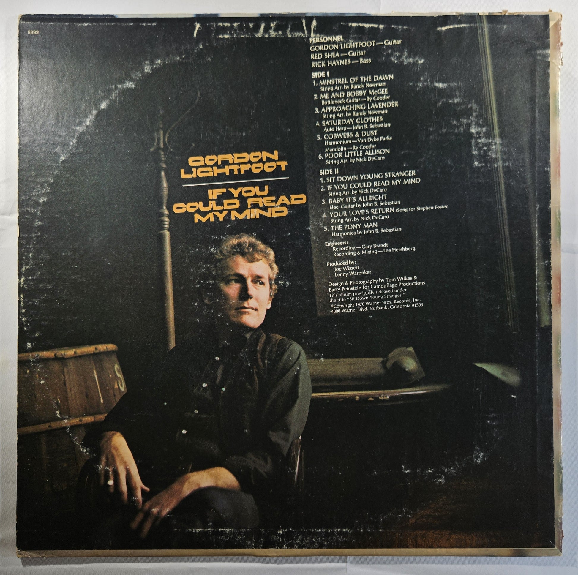 Gordon Lightfoot - If You Could Read My Mind [1970 Used Vinyl Record LP]