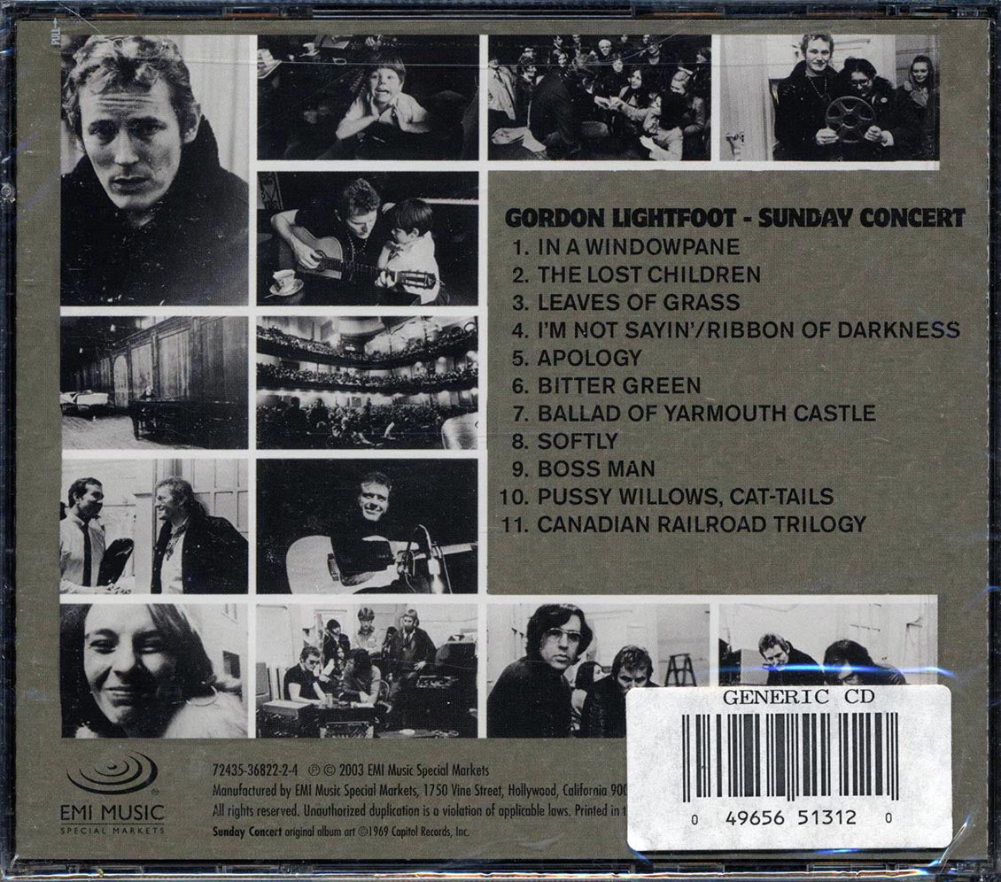 Gordon Lightfoot - Sunday Concert [2003 Reissue] [New CD]