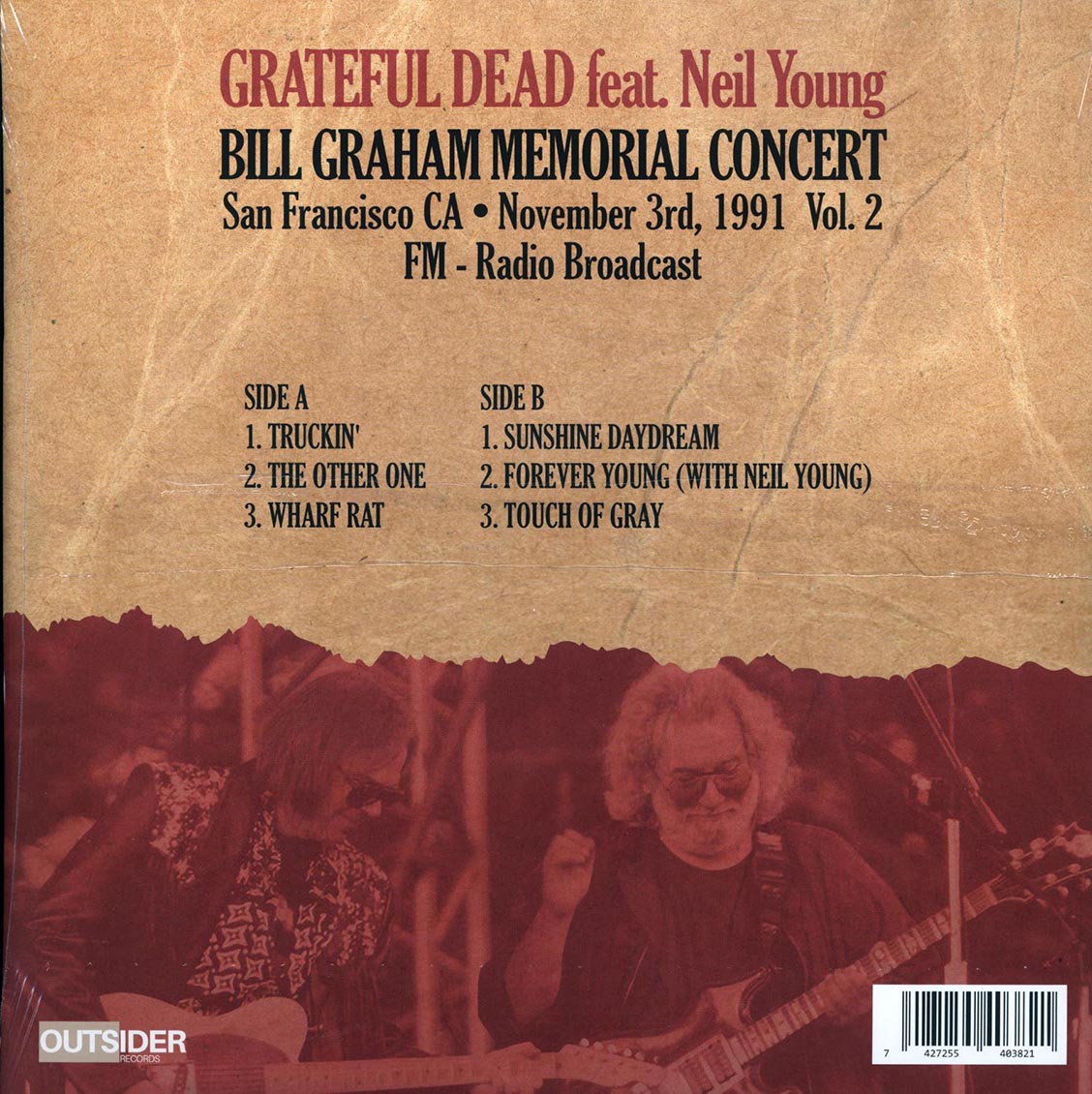 Grateful Dead Feat. Neil Young - Bill Graham Memorial Vol. 2 [2023 Unofficial Limited Gold] [New Vinyl Record LP]