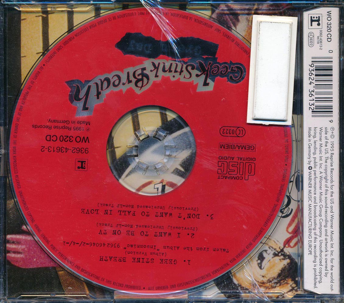 Green Day - Geek Stink Breath [1995 New CD Single]
