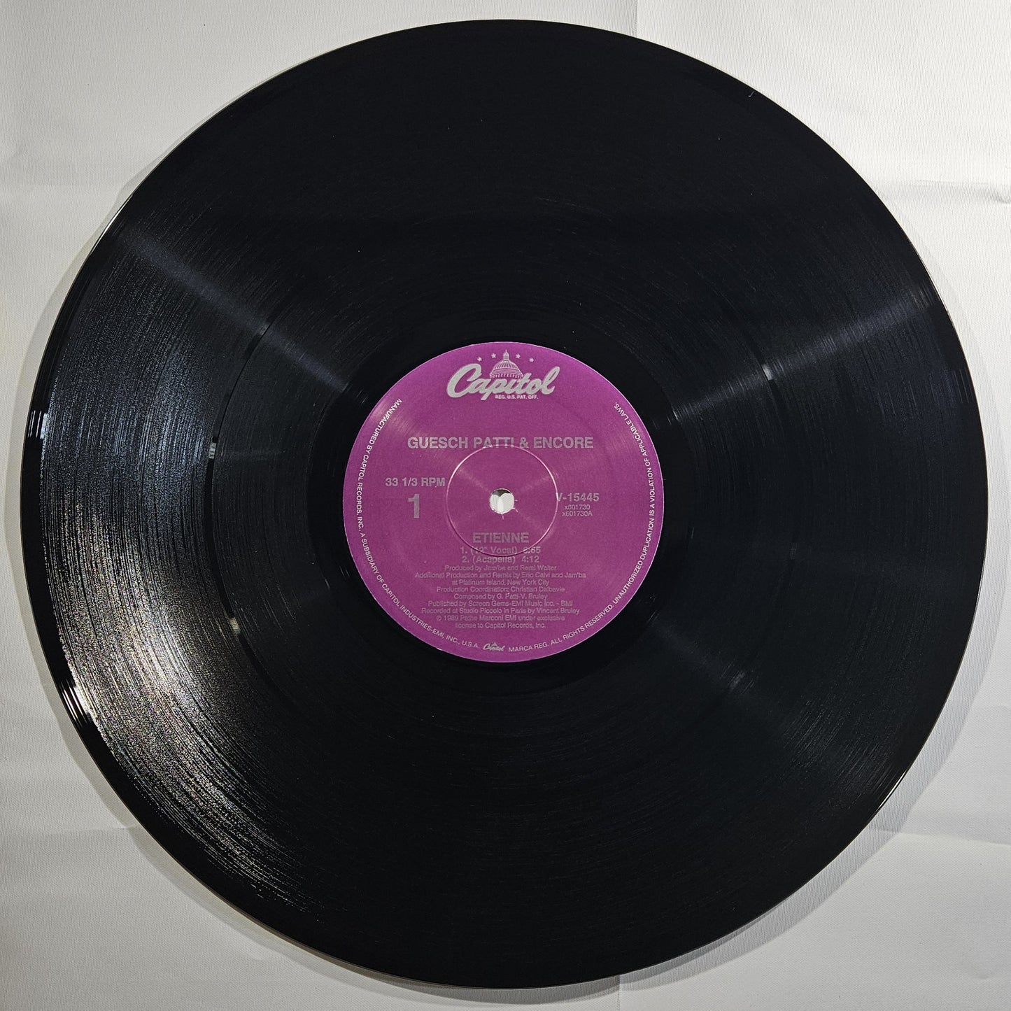 Guesch Patti & Encore - Etienne [1989 Used Vinyl Record 12" Single] [B]