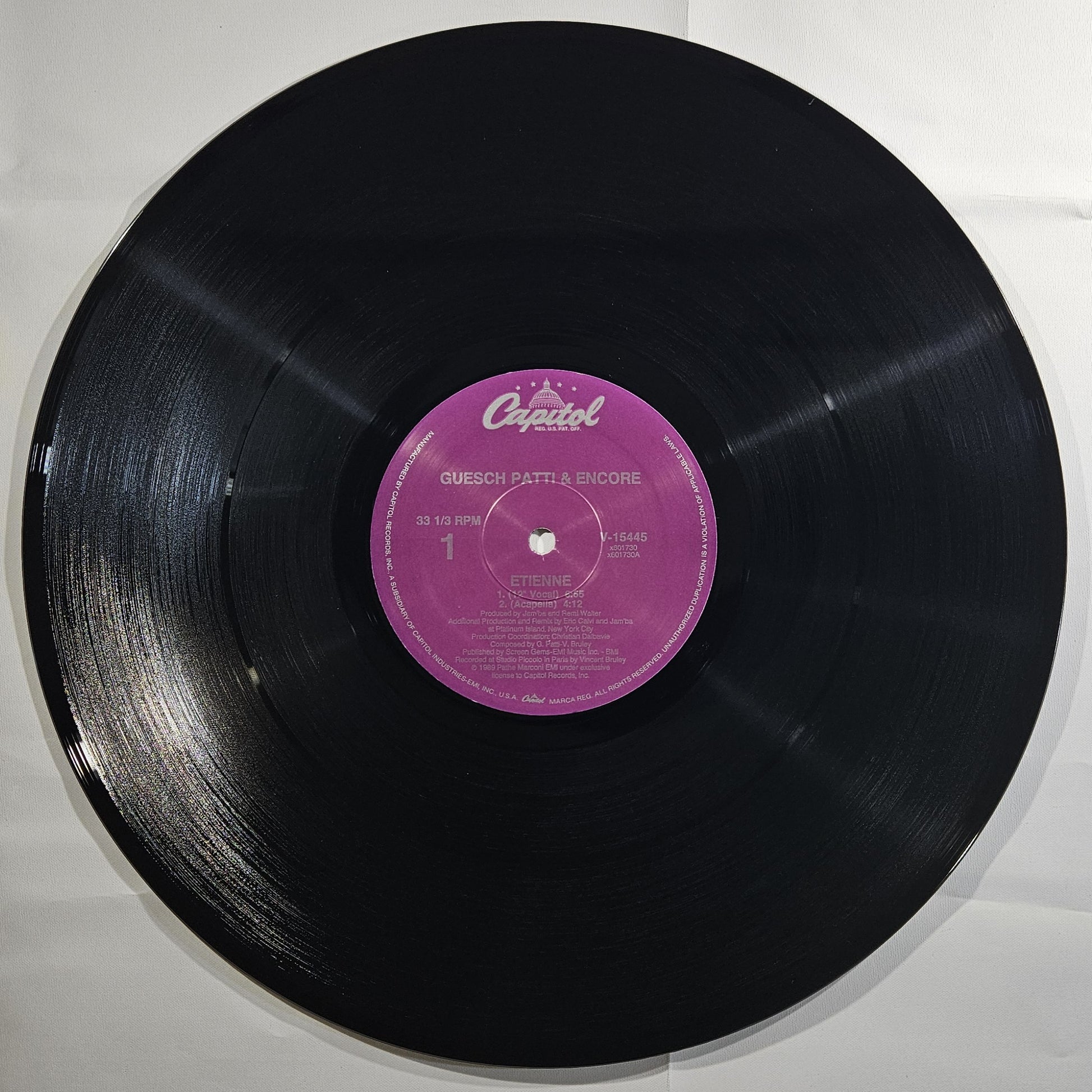 Guesch Patti & Encore - Etienne [1989 Used Vinyl Record 12" Single] [B]