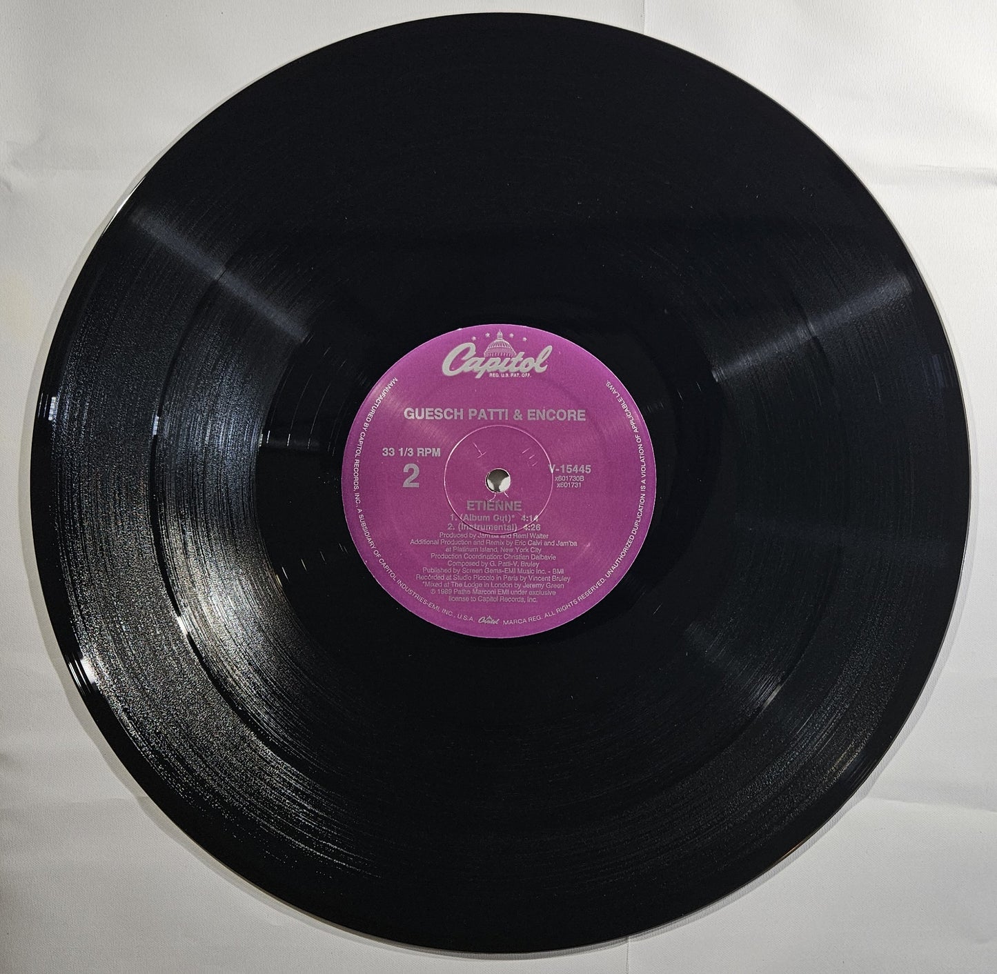 Guesch Patti & Encore - Etienne [1989 Used Vinyl Record 12" Single] [B]