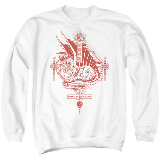Dungeons And Dragons Year Of The Dragon Red Lantern Mens Crewneck Sweatshirt White