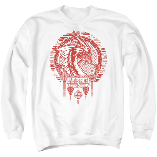 Dungeons And Dragons Year Of The Dragon Beast In The Clouds Mens Crewneck Sweatshirt White