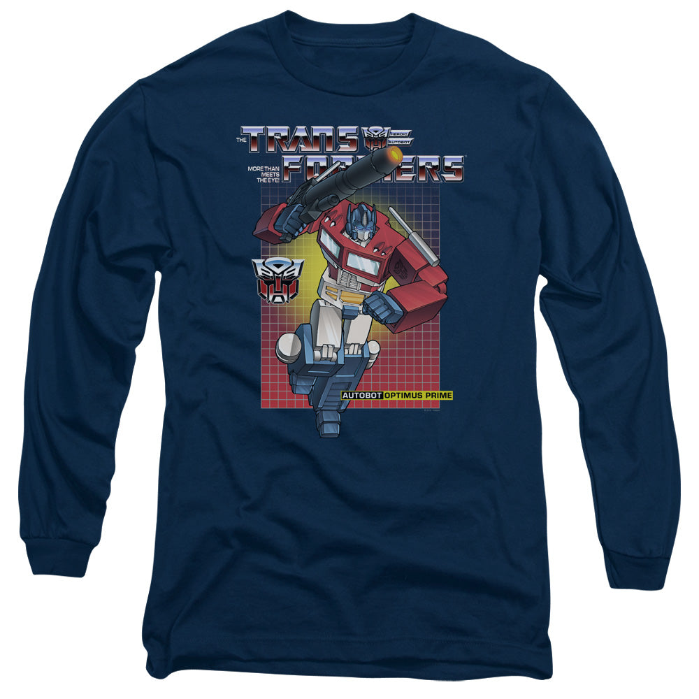 Transformers Optimus Prime Mens Long Sleeve Shirt Navy Officially Licensed