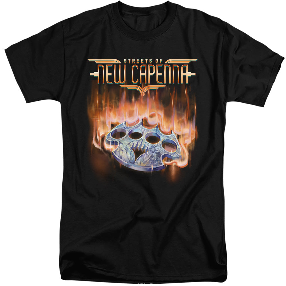 Magic The Gathering Burning Knuckles With Logo Mens Tall T Shirt Black Officially Licensed