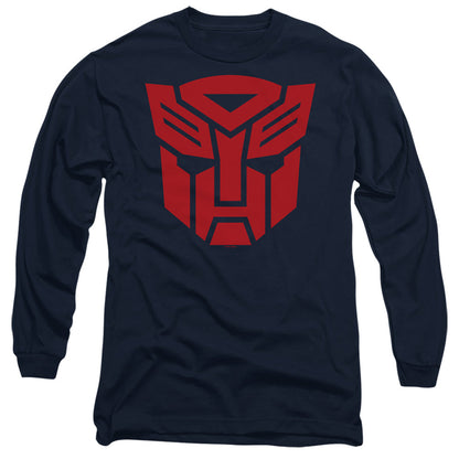 Transformers Autobot Logo Mens Long Sleeve Shirt Navy Officially Licensed