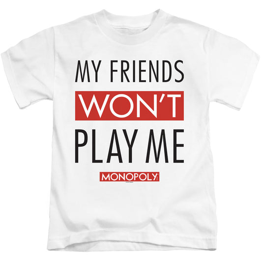 Monopoly My Friends Juvenile Kids Youth T Shirt White