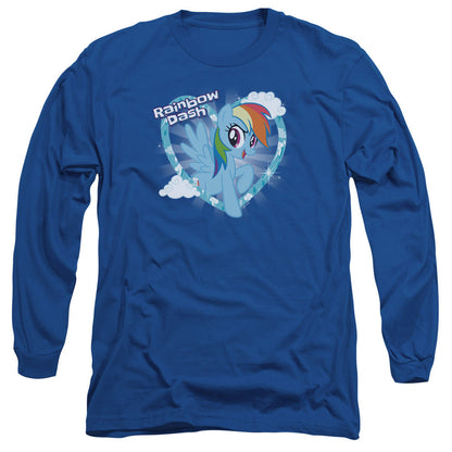 My Little Pony Tv Rainbow Dash Mens Long Sleeve Shirt Royal Blue Officially Licensed