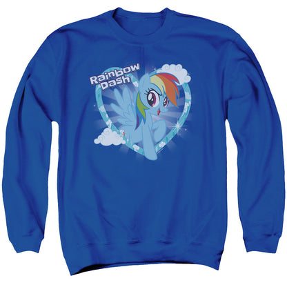 My Little Pony Tv Rainbow Dash Mens Crewneck Sweatshirt Royal Blue Officially Licensed