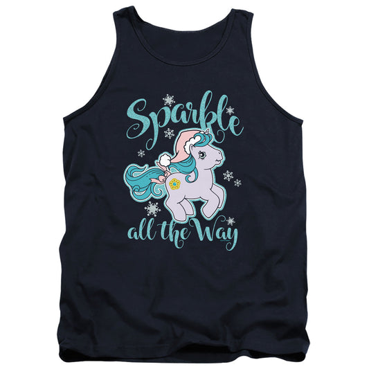 My Little Pony Retro Sparkle All The Way Mens Tank Top Shirt Navy Officially Licensed