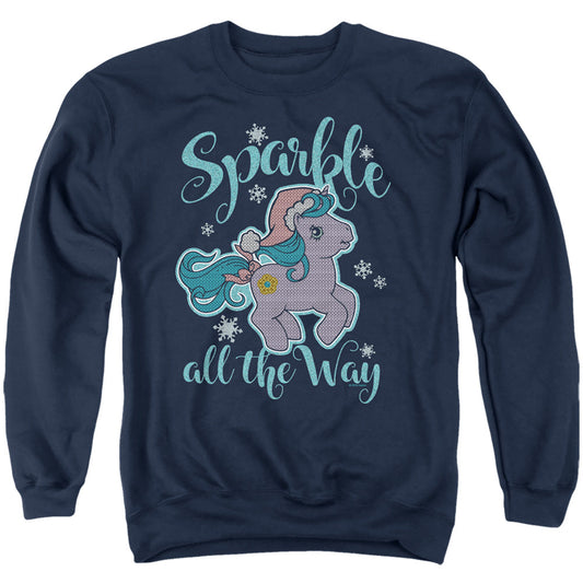 My Little Pony Retro Sparkle All The Way 2 Mens Crewneck Sweatshirt Navy Officially Licensed