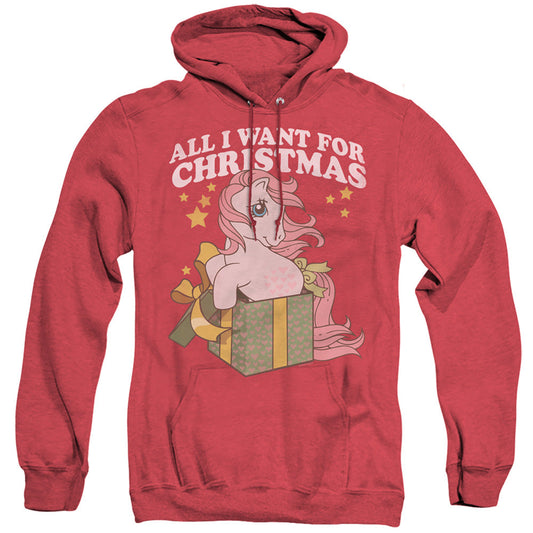 My Little Pony Retro All I Want Mens Heather Hoodie Red Officially Licensed