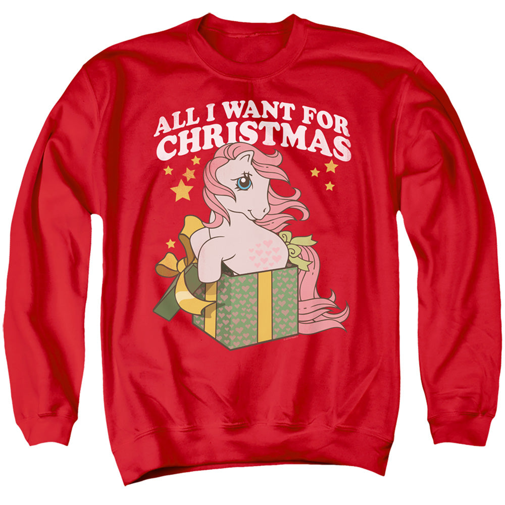 My Little Pony Retro All I Want Mens Crewneck Sweatshirt Red Officially Licensed
