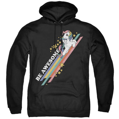 My Little Pony Retro Be Awesome Mens Hoodie Black Officially Licensed