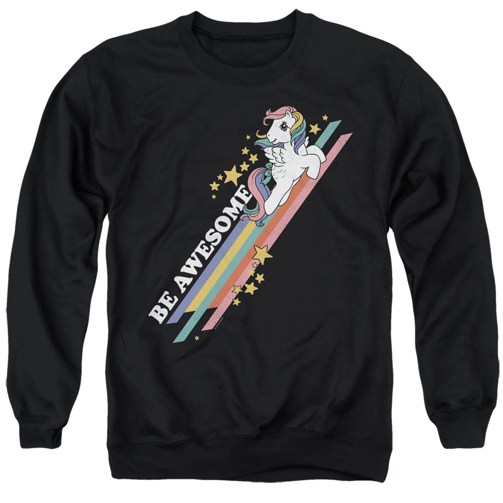 My Little Pony Retro Be Awesome Mens Crewneck Sweatshirt Black Officially Licensed