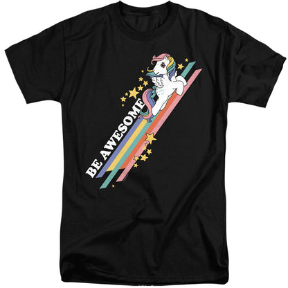 My Little Pony Retro Be Awesome Mens Tall T Shirt Black Officially Licensed