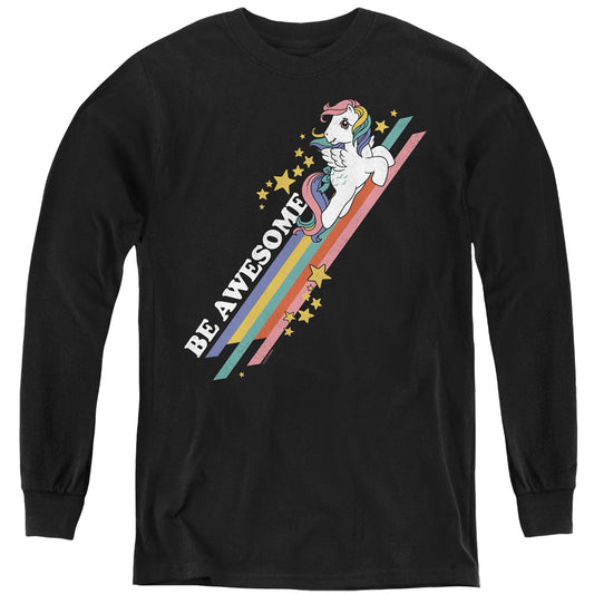 My Little Pony Retro Be Awesome Long Sleeve Kids Youth T Shirt Black Officially Licensed