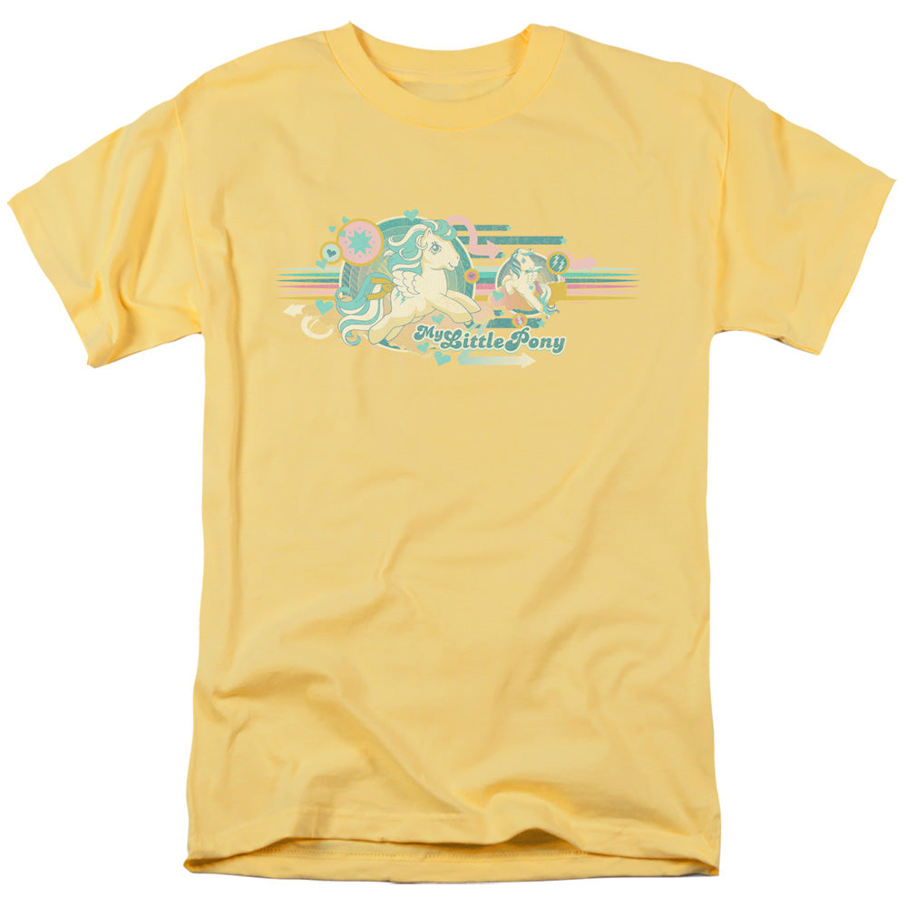 My Little Pony Retro Retro Stripes Mens T Shirt Banana Officially Licensed