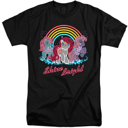 My Little Pony Retro Neon Ponies Mens Tall T Shirt Black Officially Licensed