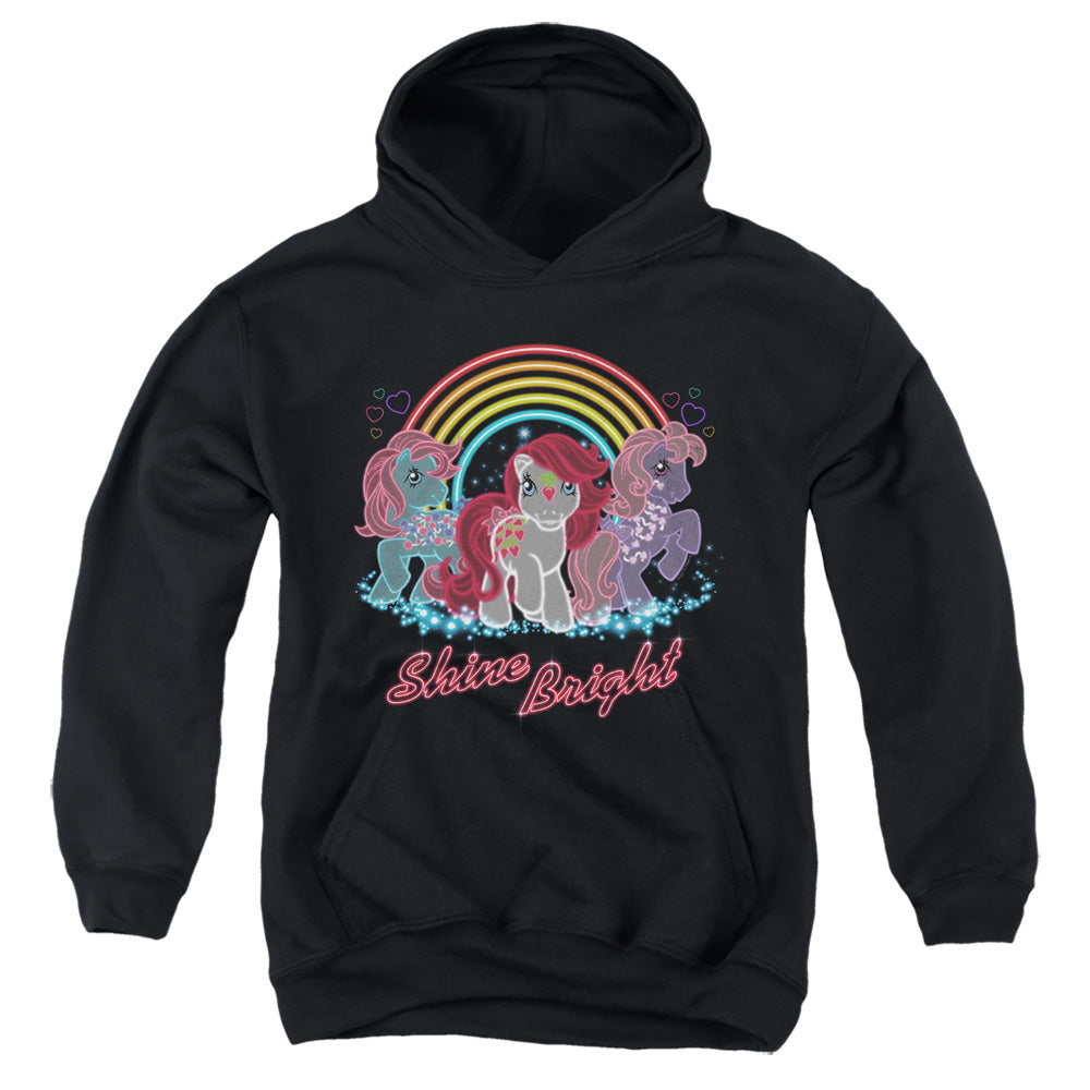My Little Pony Retro Neon Ponies Kids Youth Hoodie Black Officially Licensed